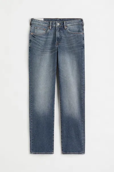 Джинсы H&M Straight Regular, темно-синий