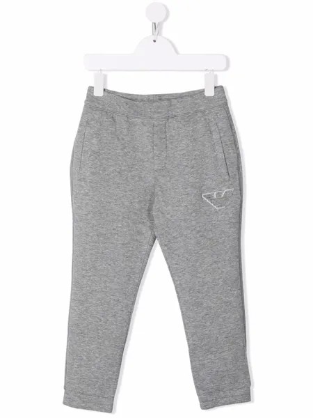 Emporio Armani Kids спортивные брюки с вышитым логотипом