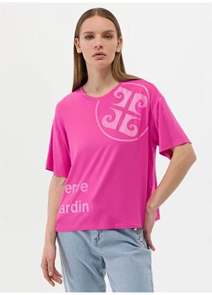 Розовая женская футболка с круглым вырезом ROTA Pierre Cardin, розовый