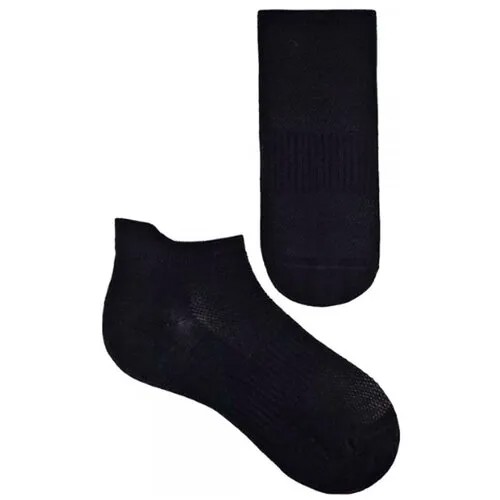 Женские носки НАШЕ укороченные, в сетку, размер 25, черный
