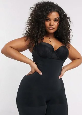 Боди черного цвета с моделирующим эффектом Spanx Curve-Черный цвет