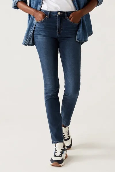 Облегающие джинсы с высокой талией Marks & Spencer, синий