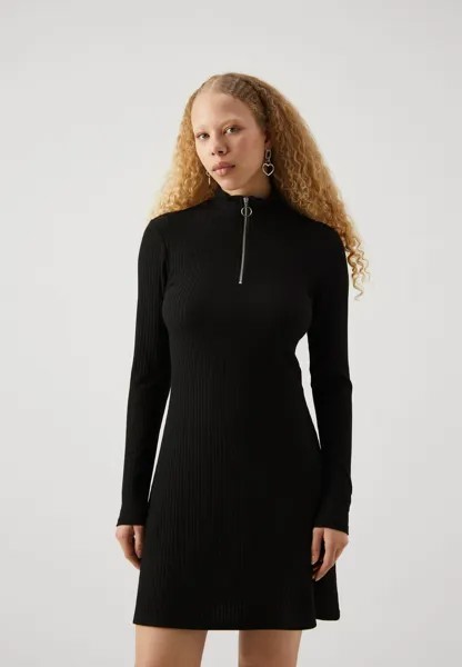 Платье из джерси ONLNELLA HALF ZIP DRESS ONLY, черный