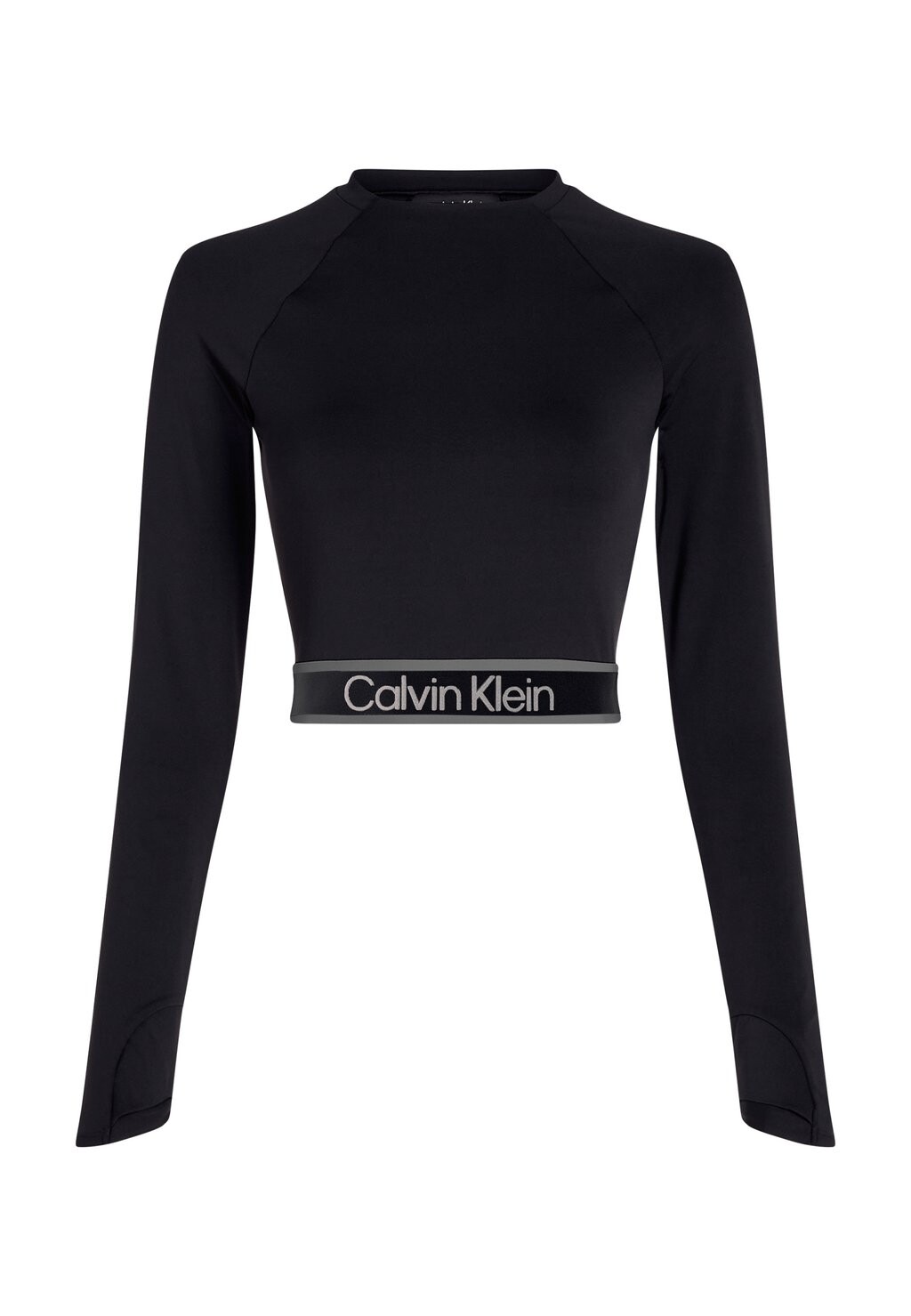 Топ с длинными рукавами CROPPED GYM Calvin Klein Performance, черный