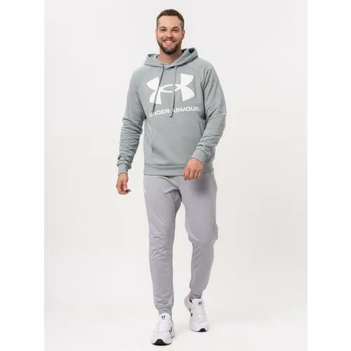 Худи спортивное Under Armour Rival Fleece Big Logo Hoodie, размер LG, , зеленый/белый