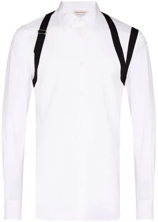 Alexander McQueen рубашка Double Harness с длинными рукавами