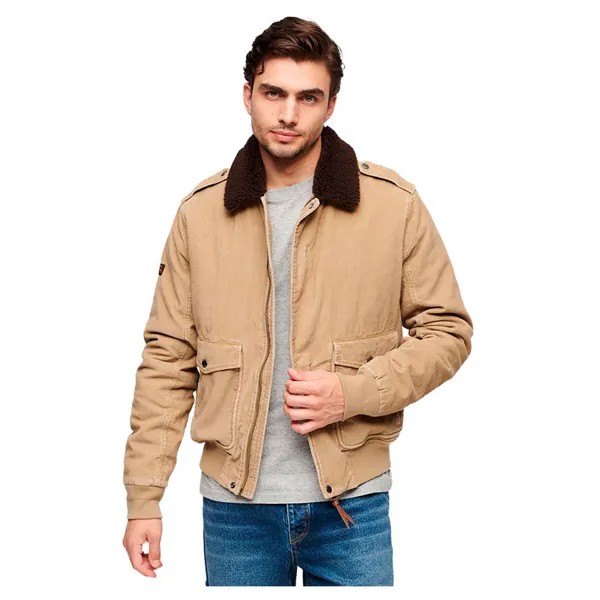 Куртка Superdry 70´s Cord Borg Collar Bomber, коричневый
