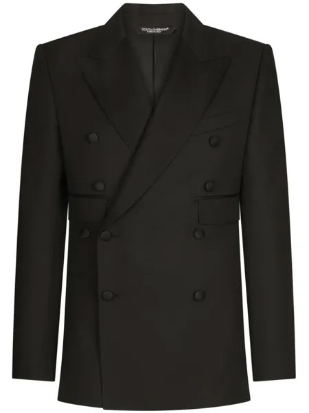 Dolce & Gabbana двубортный смокинг Sicilia, черный
