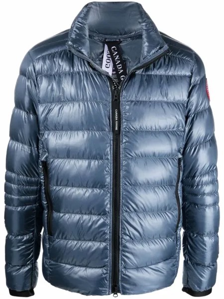 Canada Goose пуховик с эффектом металлик, синий