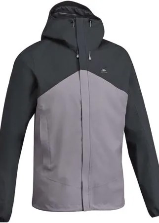Куртка водонепроницаемая для горных походов мужская MH150, размер: 2XL, цвет: Черный QUECHUA Х Декатлон