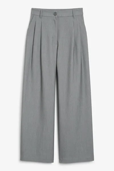 Широкие брюки Monki, серый