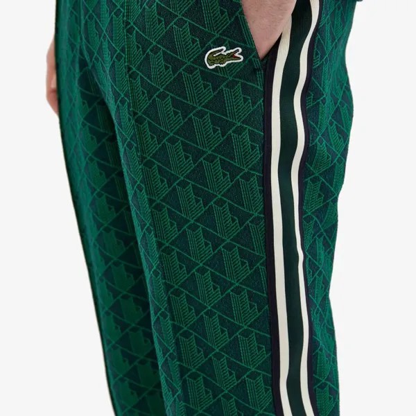 Lacoste Спортивные брюки с монограммой, зеленый