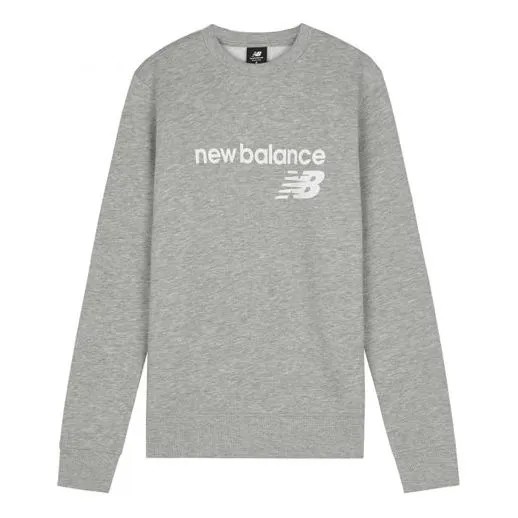 Свитер классический основной флисовый экипаж New Balance, серый