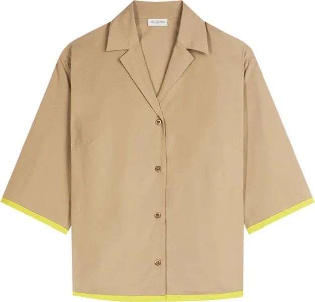 Рубашка Dries Van Noten Cala Tape 'Beige', кремовый