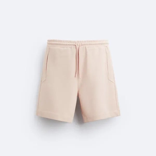 Шорты-джоггеры Zara Premium Bermuda, светло-розовый