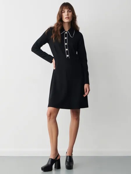 Мини-платье Elin с воротником Finery, черный