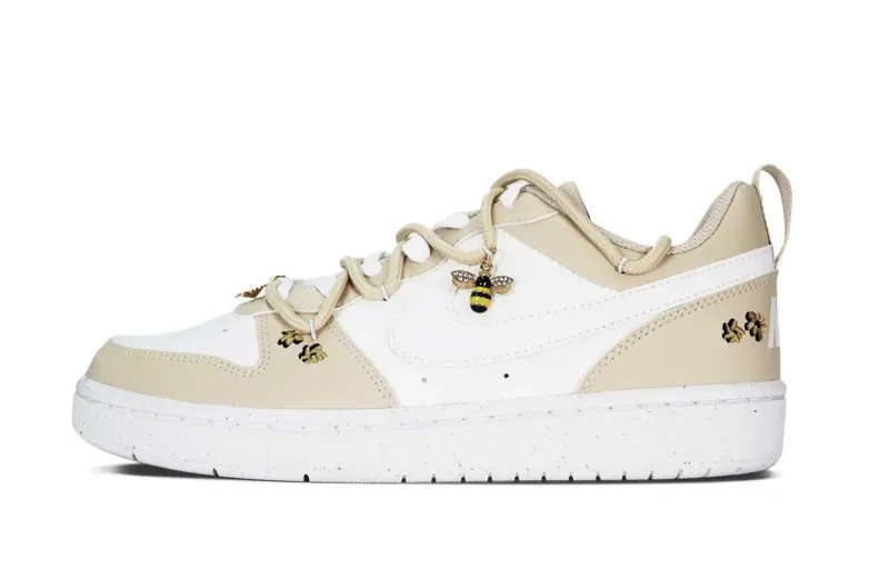 Кроссовки Nike Court Borough Skateboarding Shoes Women's Low-top White/Yellow, белый/желтый