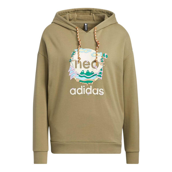 Толстовка с капюшоном neo util hoodies Adidas, зеленый