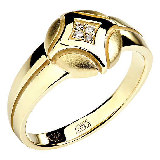 Кольцо женское Эстет 01К638748 р.18