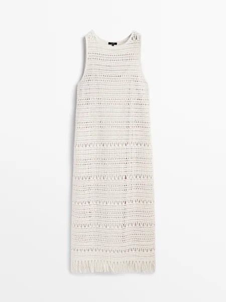 Сарафан женский Massimo Dutti 663178671 белый L (доставка из-за рубежа)
