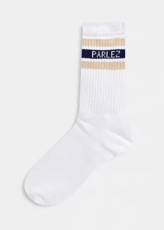 Белые носки со вставками песочного цвета Parlez-Белый