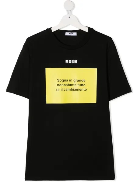 MSGM Kids толстовка с надписью