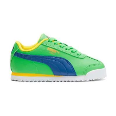 Зеленые кроссовки Puma Roma Country Pack на шнуровке для мальчиков, повседневная обувь 39155103