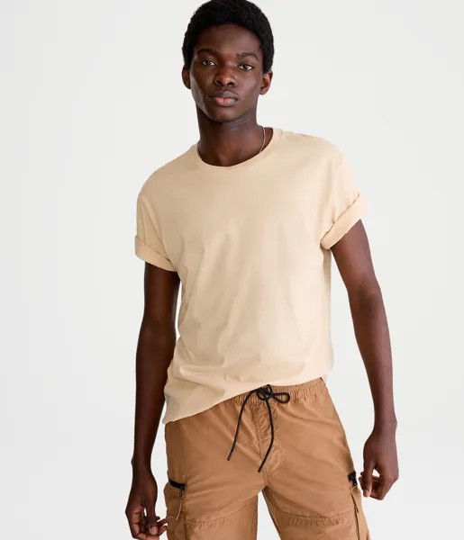 Однотонная футболка с изогнутым подолом Aeropostale, белый