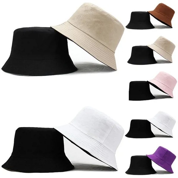 Рыбацкая кепка женщина лето плоский верх панама шляпа мужчины мода хлопок ведро шляпы