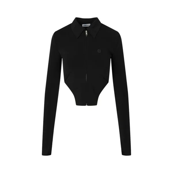 Топ Ambush Zip Up Cropped Top, черный