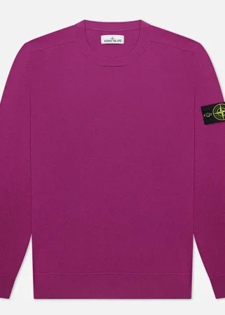 Мужской свитер Stone Island Classic Crew Neck Wool, цвет фиолетовый, размер L