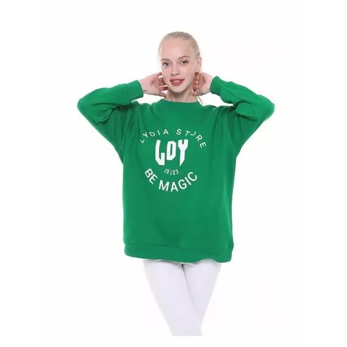 Свитшот LYDIA STORE, размер S/M, , зеленый