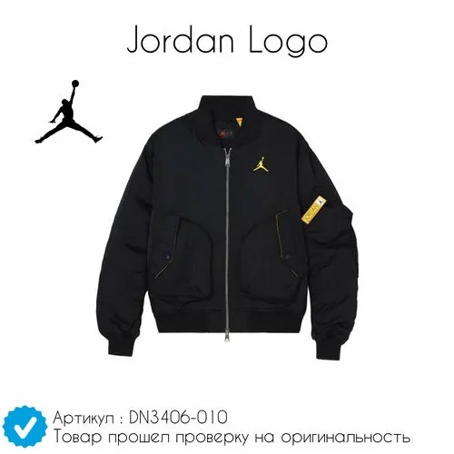 Бомбер Jordan Jordan Logo, размер L, бежевый, черный
