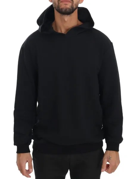 DANIELE ALESSANDRINI Свитер, черный спортивный повседневный хлопковый мужской свитер с подкладкой. Рекомендованная розничная цена: 200 долларов США.