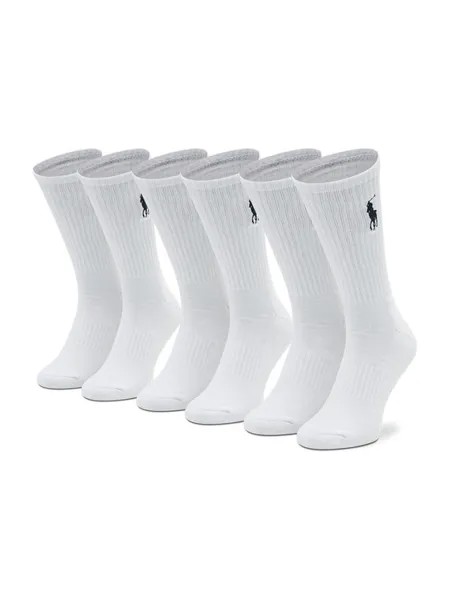 Комплект из 3 высоких носков унисекс Polo Ralph Lauren, белый