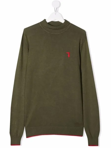 TRUSSARDI JUNIOR свитер с вышитым логотипом