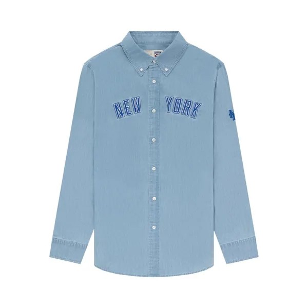 Рубашка Aimé Leon Dore x New York Mets Chambray Shirt, цвет Light Washed