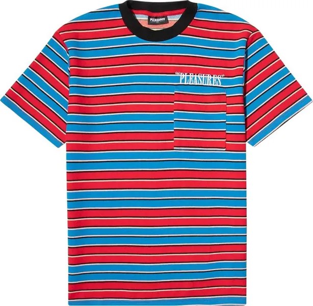 Рубашка Pleasures Chainsmoke Stripe Shirt 'Blue/Maroon', разноцветный