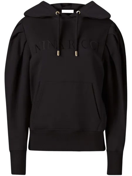 Nina Ricci худи с тисненым логотипом, черный