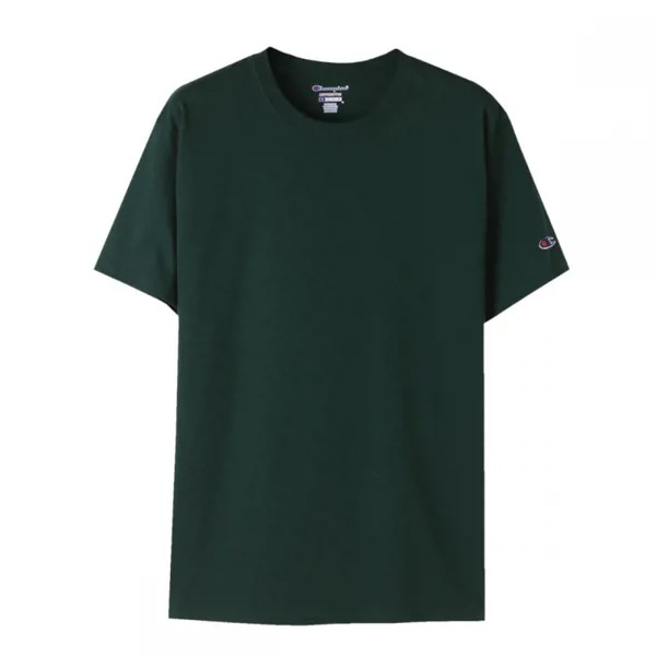 CHAMPION Однотонная футболка с короткими рукавами | Темно-зеленый T425-DARK GRENN