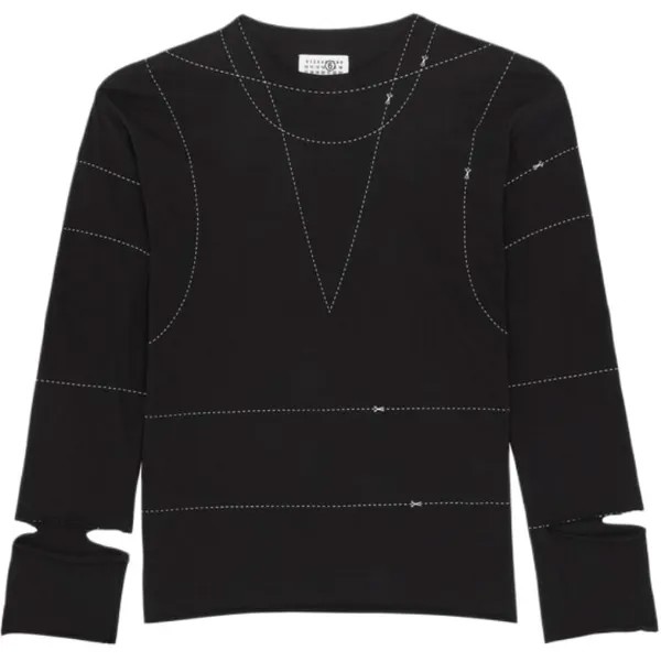 Футболка женская черная Mm6 Maison Margiela