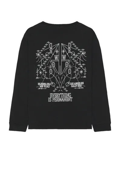 Футболка Agolde Dr. Woo Long Sleeve, цвет Vintage Black