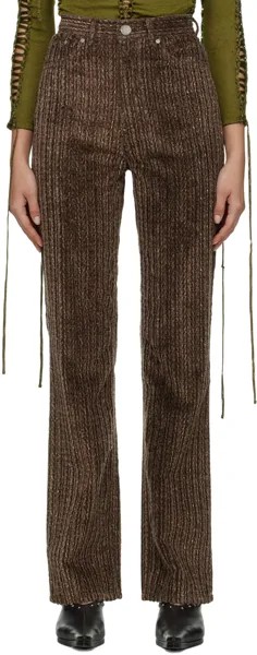 Коричневые брюки классического кроя Acne Studios