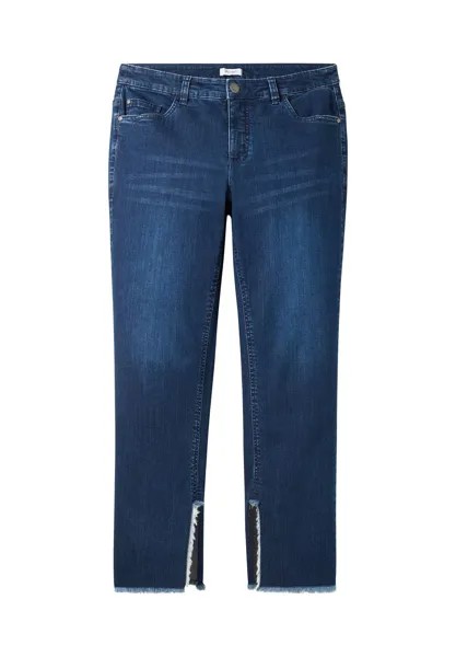 Джинсы с бахромой на подоле sheego, цвет Blue Denim