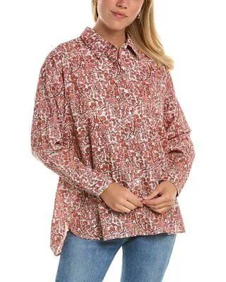 Женская рубашка на пуговицах гранатового цвета
