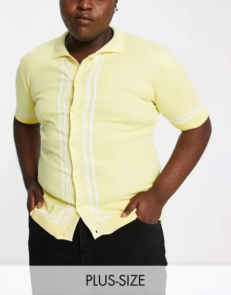 Желтая трикотажная рубашка-поло с вставками Bolongaro Trevor Plus
