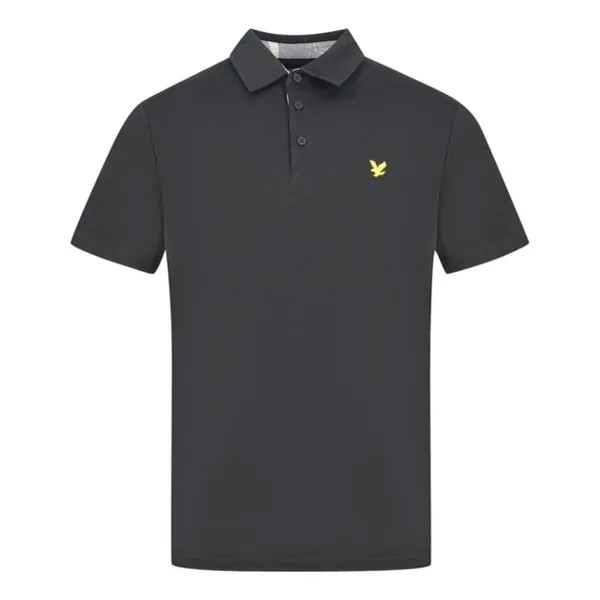 Рубашка-Поло с контуром и планкой на пуговицах Lyle & Scott, черный