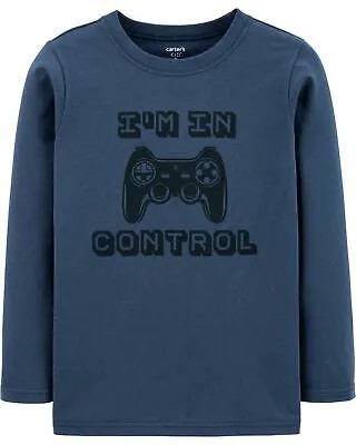 ВИДЕОИГРА CARTERS BOYS IM IN CONTROL GAMER ФУТБОЛКА из ХЛОПКА L/S ТОП Размер 4 12