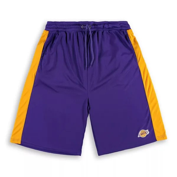 Мужские фирменные шорты Los Angeles Lakers Big & Tall фиолетового/золотого цвета Fanatics