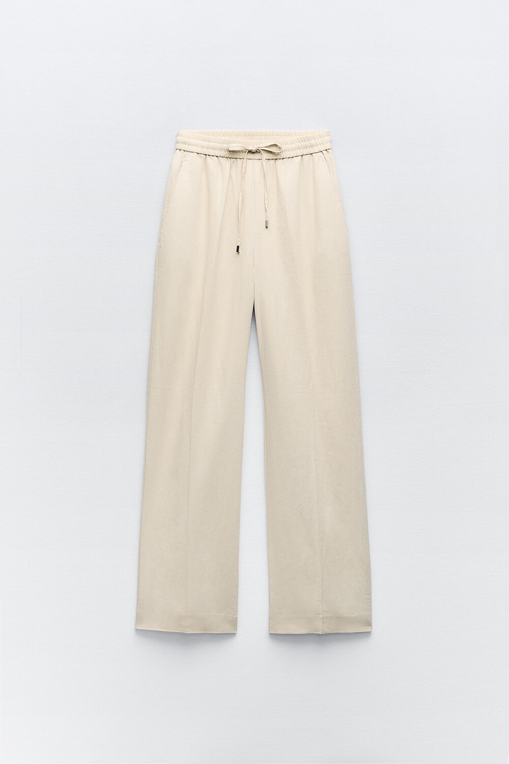 Брюки Zara Linen Blend, светло-песочный